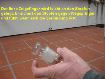 Trennen von Schliffen durch Klopfen